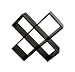 Crisscross Media Wall Storage in Black Finish