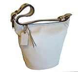 Coach Bleecker White Leather Duffle Hobo Crossbody Shoulder Bag 11422