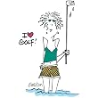 I Love Golf - White Nightshirt in a Bag