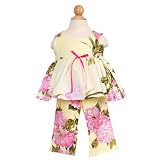 Mad Sky Yellow Floral Babydoll Top Baby Girls 2pc Outfit 18M