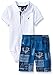 Nautica Baby 2 Piece Bodysuit Short Set, White, 3/6 Months
