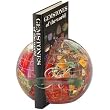 6" Copper Amber Gemstone Globe Bookends