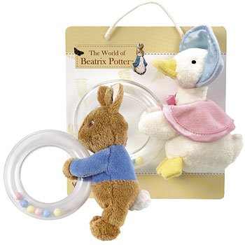 Childrens Toyshop  Toys : Beatrix Potter Peter or Jemima Teether Rattles