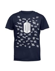 Apparel: T-Shirt - Dr. Who - Tally Marks, Navy, Small - Ripple Junction