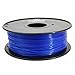 Gizmo Dorks 3mm (2.85mm) PLA Filament 1kg / 2.2lb for 3D Printers, Translucent Blue