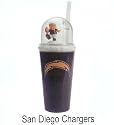 Pack of 5 NFL San Diego Chargers Wind-Up Mascot Drink Cups