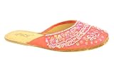 Unze Pumps (indian Khussa) - Cs9799-Tea Pink-4.0