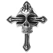 Skull Cross Sterling Silver Pendant Necklace