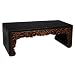 Handmade Asian Furniture - 27" Chinese Symbol of "Double Happiness" Hand-carved Coffee / Sofa Table
