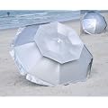 6 ft Solar Guard Dual Canopy Beach Umbrella - UPF 150+ Wind / Water Resist