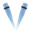 Acrylic Glitter Taper - Blue - 7/16'' - Sold as a Pair