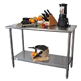 TRINITY EcoStorageTM 48" NSF Stainless Steel Prep Table