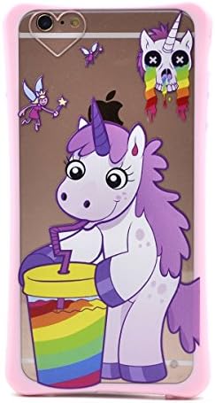 iPhone 6 Plus Case，Cute Cartoon Pattern Shock Proof Solf Cushion Drop protection，Slim Fit ，for iphone 6 Plus （5.5 inch） (Unicorn)