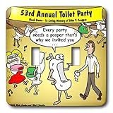 Londons Times Miscellaneous Funny Cartoons - Party Pooper. A Bit Of Potty Humor - Light Switch Covers - double toggle switch
