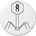Virus Symbol 1.25â€ Pinback Button Pin Biology Cell Host Science