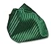 Men's Dress Vest NeckTie EMERALD GREEN Color Vertical Stripe Design Neck Tie Set