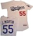 Los Angeles Dodgers Russell J Martin Cool Base Authentic Home Jersey