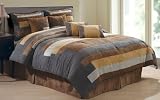 Best Quality Metropolitan Suede King Comforter Set with 4 Bonus Pieces By Pem America