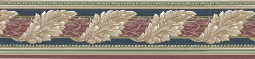 Brewster 137B6166150 Borders and More Leaf Scroll Wall Border, 5.125-Inch by 180-Inch