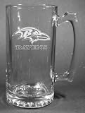 NFL Baltimore Ravens Laser Etched 27oz Glass Beer Mug