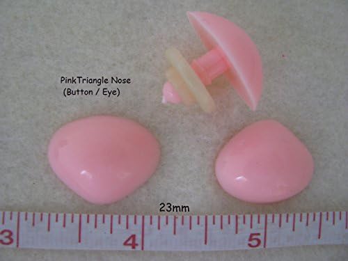 bangdan Triangle Plastic Safety Nose, Button, Eye, Teddy Bear, Doll, Puppet, 23mm pink 16 pcs (ship from usa)