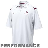 Nike Alabama Crimson Tide White Silent Count 2009 Coaches Dri-FIT Performance Polo