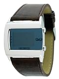 Q&Q #M101J331Y Men's Retro Leather Band LED Watch