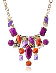 Kensie "Watch The Stars" Gold-Plated Stone Frontal Necklace, 18"