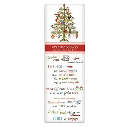 Holiday Egg Nog Recipe Towel- Ornament Tree