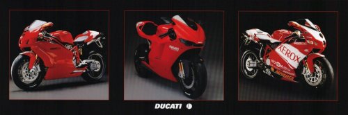 Ducati (3 Bikes) Art Poster Print - 12
