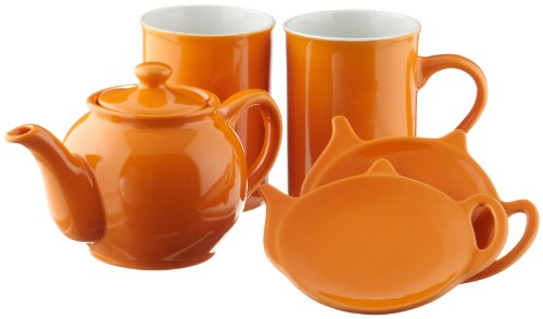 "Price and Kensington 5-Piece Teapot Gift Set, Bright Orange" "Price and Kensington 5-Piece Teapot Gift Set, Bright Orange"