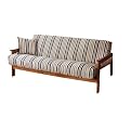 Indigo Stripe Futon Slipcover - Blue/ White