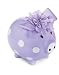 Mud Pie Baby Buds Ceramic Flower Bank, Purple
