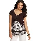 AGB Cap-Sleeve One-Button Cardigan at Byer California