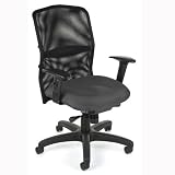 Gray no Arms OFM AirFlo Computer Office Chair Mesh Back with Arm Rests