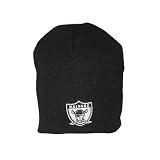 Adult NFL Oakland Raiders Warm Ski & Skate Beanie / Winter Hat - One Size Fits All - Black