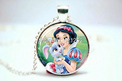 Pretty Lee 2015 Fashion Snow White And Berry Necklace Glass Photo Cabochon Necklace Christmas gift