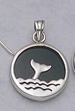 Onyx Circle with Whale Tail Pendant