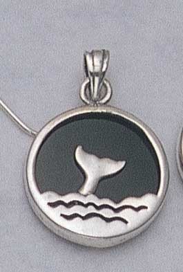 Click here to buy Onyx Circle with Whale Tail Pendant.