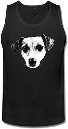 Black White Dog Look at You Funny Tank for Mens L black