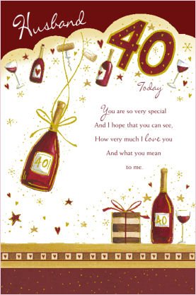 40th Birthday Card for a Husband