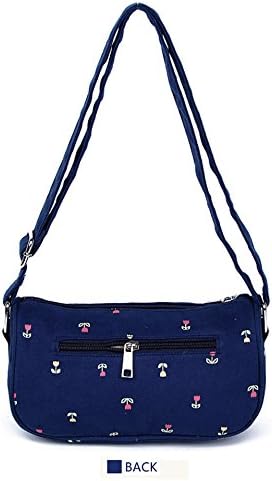 AINISI Women And Girls 2015 New Casual and Fashion Blue Canvas Shoulder Bags Messenger Bag
