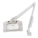 O.C. White DMLC-W Prolite DMLC 3 Diopter Rectangular Magnifier, Table Edge Clamp, White, 43" Reach