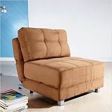 New York Premium Microfiber Convertible Chair Bed in Brown New York Premium Microfiber Convertible Chair Bed in Brown