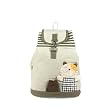 [Happy Cat] 100% Cotton Fabric Art School Backpack / Outdoor Backpack