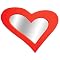 Heart Wall Mirror - Red