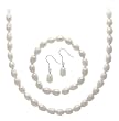Sterling Silver Cultured Freshwater Pearl 3 Piece Jewelry Set
