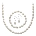 Sterling Silver Cultured Freshwater Pearl 3 Piece Jewelry Set