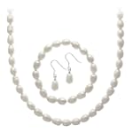 SAVE $65.01 - Sterling Silver Cultured Freshwater Pearl 3 Piece Jewelry Set $9.99