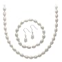 Sterling Silver Cultured Freshwater Pearl 3 Piece Jewelry Set